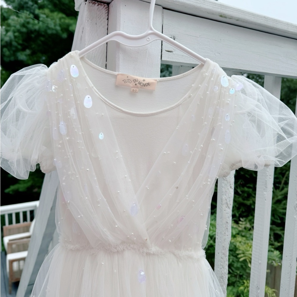 Tutu Du Monde Ivory Sequin Kids Dress